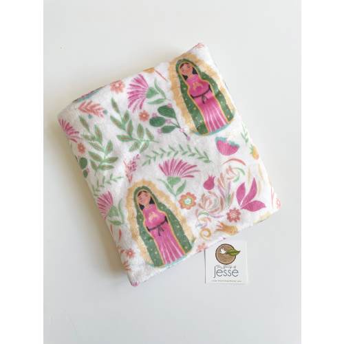 Our Lady of Guadalupe Minky Blanket | Catholic gift | Baptism gift | Virgen de Guadalupe baby blanket for girls