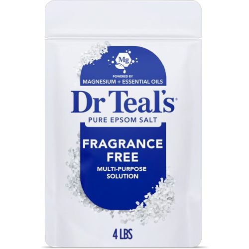 Dr Teal's Epsom Salt Magnesium Soak, Fragrance Free, 4 lbs