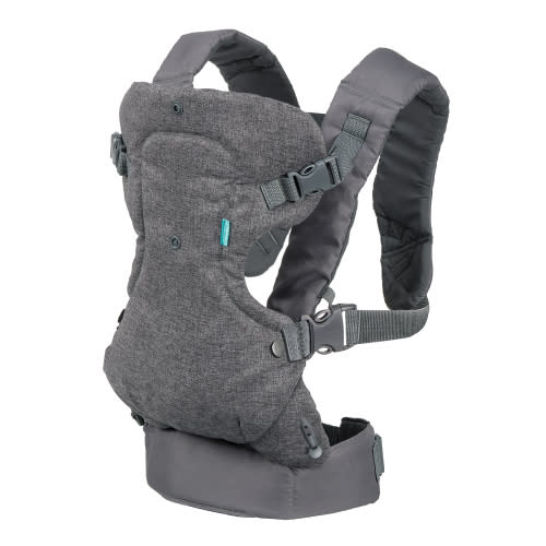 Infantino Flip 4-in-1 Ergonomic Convertible Baby Carrier, Toddler Holding, Body Support, 8-32lb, Gray, Unisex