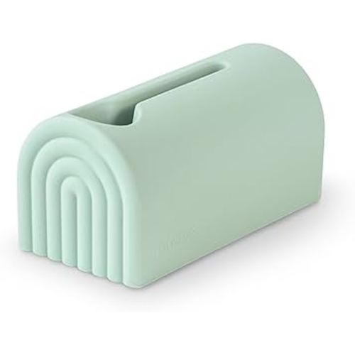 mushie Bath Spout Cover | Soft Silicone Bathtub Faucet Safety Guard for Kids | Universal Fit (Cambridge Blue)