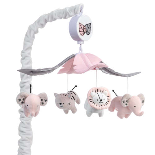 Happy Jungle Musical Baby Crib Mobile Safari Animals Soother Toy – Lambs & Ivy