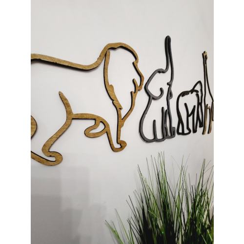 Wood Safari Jungle Outlines Wall Silhouette Nursery Bedroom - Etsy