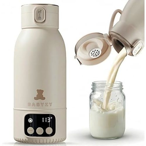 Portable Bottle Warmer 17oz – Baby Bottle Warmer for Breast Milk & Formula, Fast Heating with Smart Temperature Control, Long Battery Life, Cordless for Travel, Car & Outdoor Baby Feeding