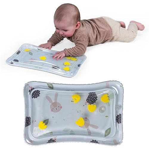 Taf Toys Tummy Time Water Mat for Babies - Stimulating Rabbit & Hedgehog Tummy Time Sensory Mat with Water Fill - Baby Tummy Time Play Mat, Water Mat for Babies, Infant Toys