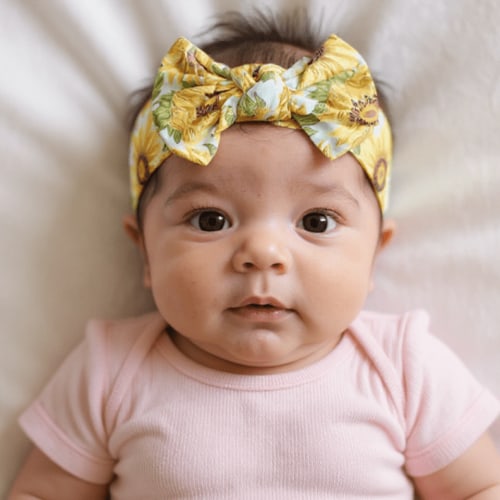 Pink lemons Knotted Bow