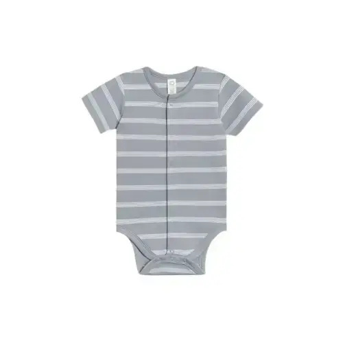 Colored Organics Baby Morgan Bodysuit - Drew Stripe/ Mist
