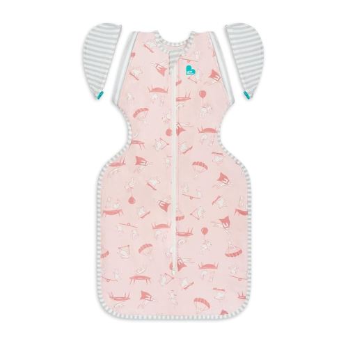 Love to Dream Swaddle Up Transition Swaddle, Patented Zip-Off Wings, Gently Help Baby Transition from Being Swaddled to Arms Free When Showing Signs of Rolling, Lite 0.2 TOG, 19-24 lbs, Pink