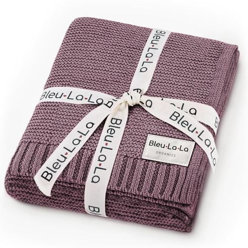 Heritage Knit Cotton Receiving Swaddle Blanket for Girls - 100% Cotton Knit Warm Cozy Crib Quilt Swaddle Blanket for Newborns Infants Babies & Toddlers (0-2Yrs - Sugar Plum)