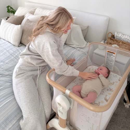 HARPPA Cuddly Signature | 3-in-1 Rocking Baby Bassinet & Bedside Sleeper with Anti-Reflux Mattress for Newborns