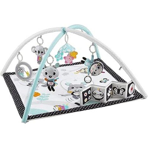 Baby Play Mat Activity Gym - Tummy Time Mat for Babies 0-6 Months with 15 Activities, Machine Washable, 850 X 760mm Floor Play Space - Ideal for Infant Development & Baby Shower Gifts