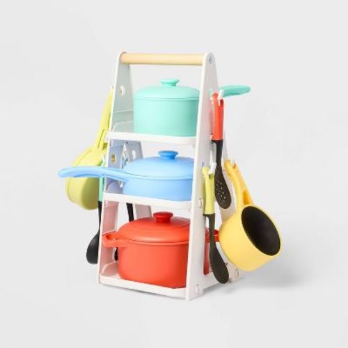 Pots & Pans Set - Gigglescape™: Creativity & Problem Solving, Fine Motor Skills, 16-Piece Plastic Set