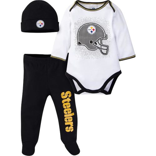 Gerber Unisex Baby NFL Team Footed Pant and Bodysuit Gift Set