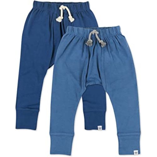 HonestBaby Multipack Honest Pants Joggers Pull on 100% Organic Cotton for Infant Baby and Toddler, Boys, Girls, Unisex