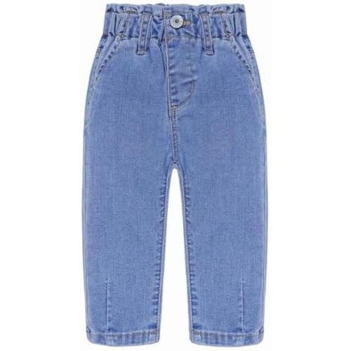 KIDSCOOL SPACE Baby Girl Boy Jeans,Soft Ripped Denim Elastic Band Inside Pants