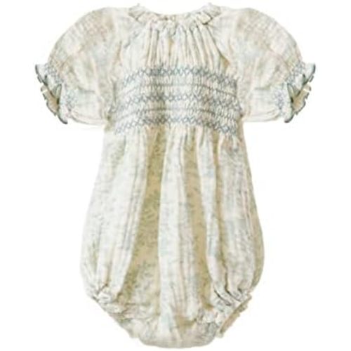 NOTHING FITS BUT Baby’s Classic Muslin Sana Onesie Jumpsuit, Puffed Sleeve Bodysuit Cotton One-Piece Baby Clothes