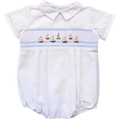 Baby Boys Hand Smocked Classic Creeper