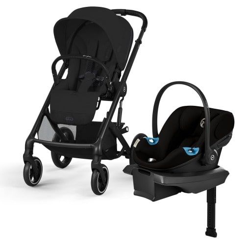 Cybex Balios S Lux + Aton G2 Travel System Bundle - Moon Black