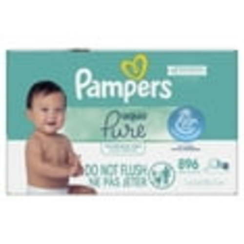 Free Shipping! Pampers Aqua Pure Baby Wipes, 99% water, Unscented, 16-Pack 896 Wipes (Select for More Options)