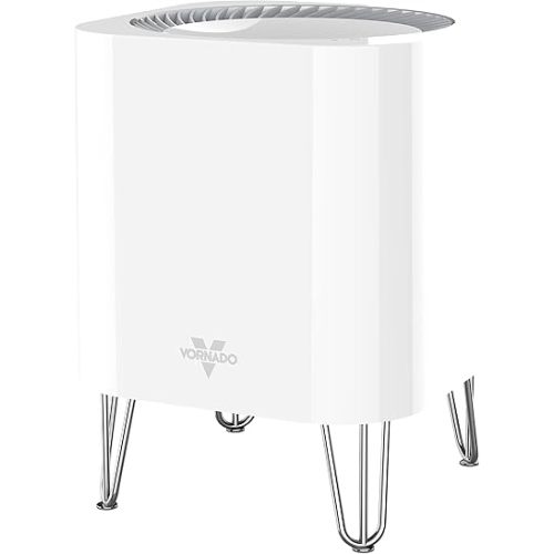 Vornado QUBE50 Air Purifier for Home, Bedroom and Office-True HEPA Filter to Remove [99.97% of Allergens], Eliminates Pet, Smoke, Dander-3-Step Filtration Process, Small, White