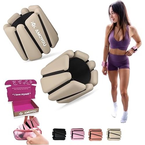 Wrist & Ankle Weights for Women – 2 lb Ankle Weights (Set of 2, 1 lb Each) | Arm Weights for Women | Leg Weights for Walking, Yoga, Cardio & Strength Training