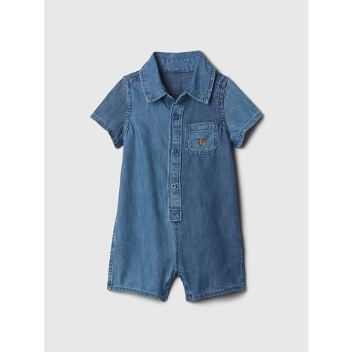 Baby Denim Shorty One-Piece | Gap