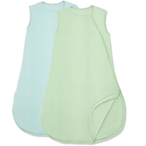 PurComfy Supersoft Sleep Sack 0.5 TOG, Premium Bamboo Viscose Sleeping Bag Thin Baby Wearable Blanket 2-Way Zipper Sleep Sack