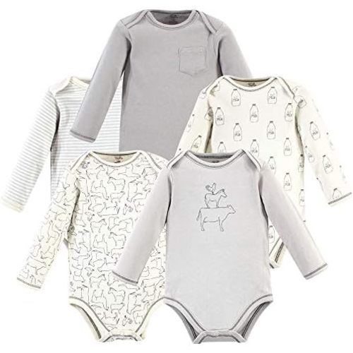 Touched by Nature unisex-baby Organic Cotton Long-sleeve Bodysuits