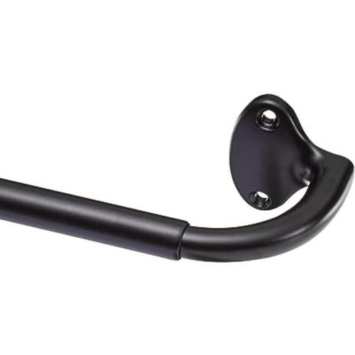 Amazon Basics Room Darkening Blackout Curtain Rod - 48" to 88", Black