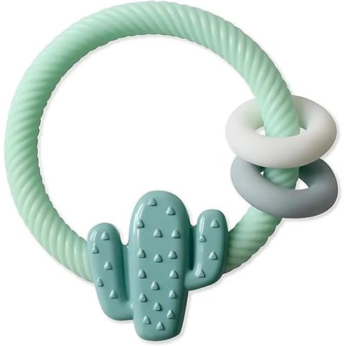 Itzy Ritzy Silicone Teether with Rattle (Cactus)