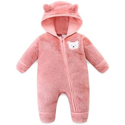Baby Romper Infant Hooded Jumpsuit Long Sleeve Footed Onesie Outwear Outfits