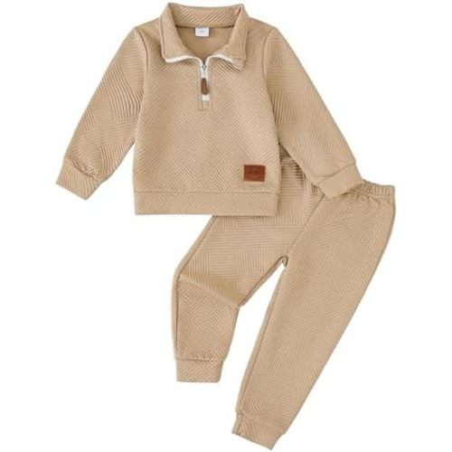 Rosibel Toddler Boy Clothes 2 Piece Boys Fall Winter Sweatsuit Set 2-8T