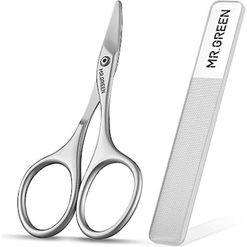 MR.GREEN Baby Nail Scissors Safety Nail Care Clippers Cutter Newborn Baby Convenient Nail Grooming Manicure Tool (Nail Scissors+Glass File)