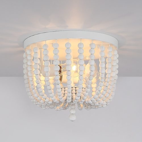 True Fine 3-Light 12.6-in Antique White LED Flush Mount Light in the Flush Mount Lighting department at Lowes.com
