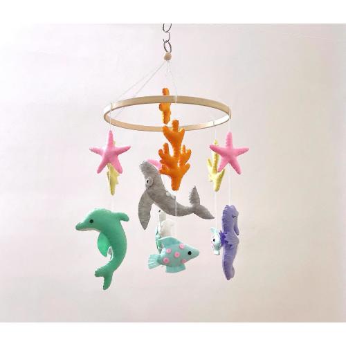 Ocean Baby Life Mobile, Hippocampus, Turtle, Whale, Dolphin, Starfish, Underwater, Baby mobile, Baby Shower, Baby Nursery, Baby Room Decor