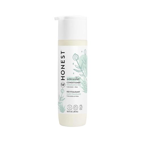 The Honest Company Silicone-Free Conditioner | Gentle for Baby | Naturally Derived, Tear-free, Hypoallergenic | Fragrance Free Sensitive, 10 fl oz