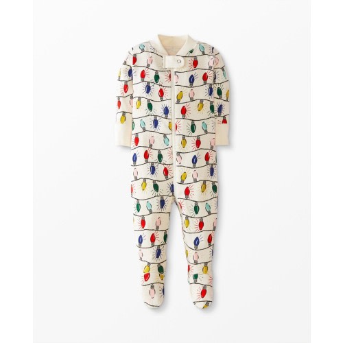 Baby Holiday Print Zip Footed Sleeper