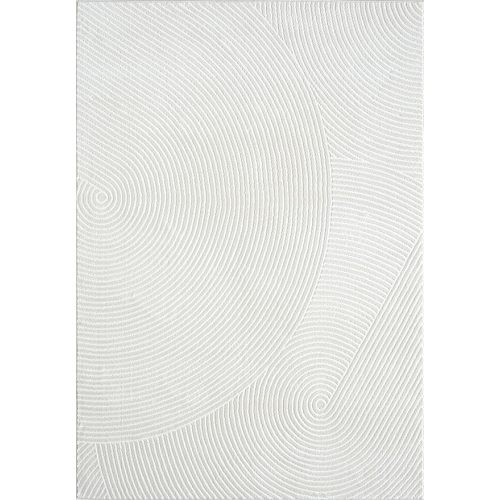 Abani Cream Area Rug for Living Room, Bedroom - Zen Reiki Pattern- 6 x 9