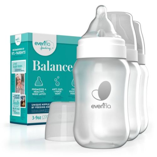  Evenflo Feeding Balance + Wide Neck Printed Bottles