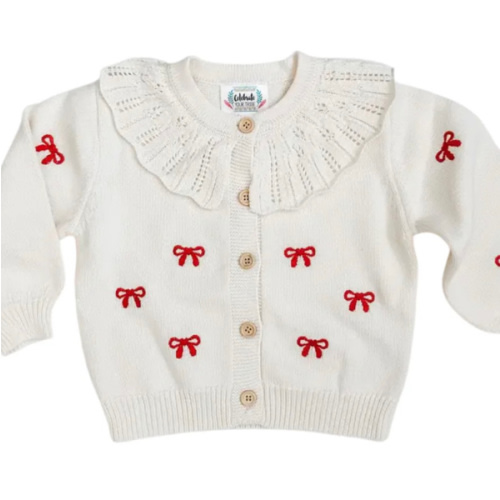 Red Bow Knit Cardigan – Delta Darlings