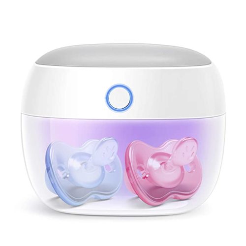 Papablic Portable UV Light Sanitizer, Mini UV-C Sanitizer Box for Pacifier and More, 99.99% Sanitization in 59 Seconds, USB Rechargeable