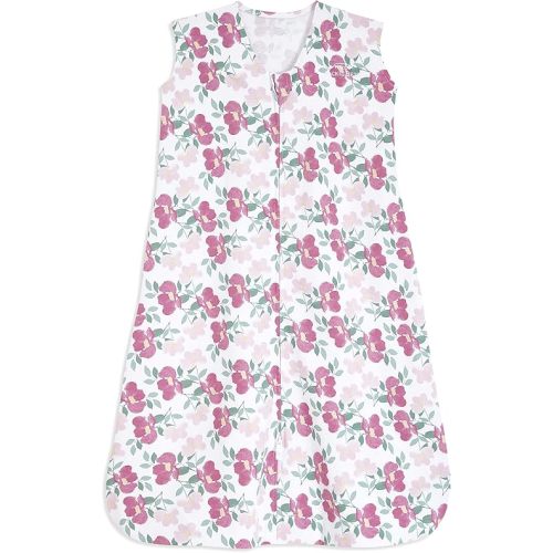 HALO SleepSack, 100% Cotton Wearable Blanket, Swaddle Transition Sleeping Bag, TOG 0.5, Stems, Medium, 6-12 Months