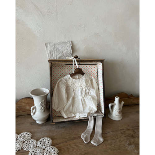 Baby Floral Embroidered Yoke Bubble Romper (0-24m) – AT NOON STORE