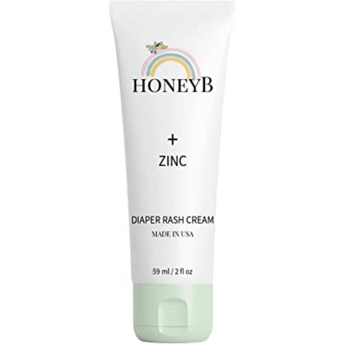 HONEYB Diaper Rash Cream with Zinc and a Powerful Blend of Natural Ingredients – Non-Toxic Formula, 2 fl oz