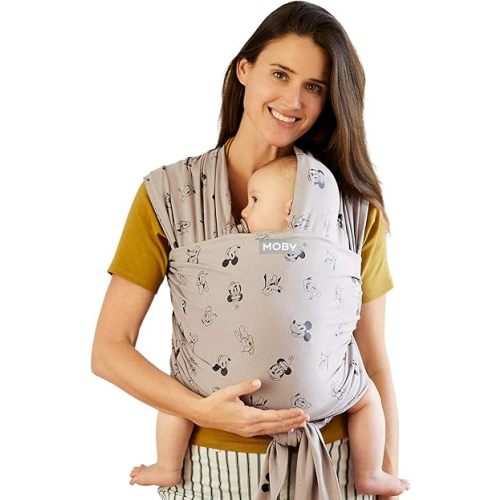 Moby Wrap Baby Carrier | Vintage Mickey & Friends | Baby Wrap Carrier for Newborns & Infants | #1 Baby Wrap | Keeps Baby Safe & Secure | Adjustable for All Body Types | Disney Baby