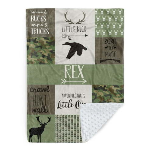 Personalized Baby Blanket for Boys, Custom Baby Blanket & Name, Soft Flannel & Double Layer Dotted Backing, Receiving Swaddle Blanket Suitable for Infants and Toddler, Countryside(30”x40")
