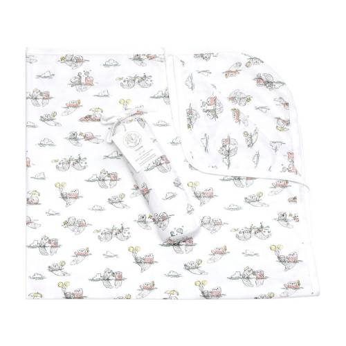 Swaddle, Swaddle biologique pour bébé, Swaddle de loutre, Cadeau pour bébé, Swaddle pour bébé nouveau-né, Couverture pour bébé biologique, Swaddle en coton biologique certifié