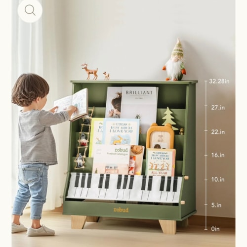 ROBUD Wooden Kids Bookshelf - Piano