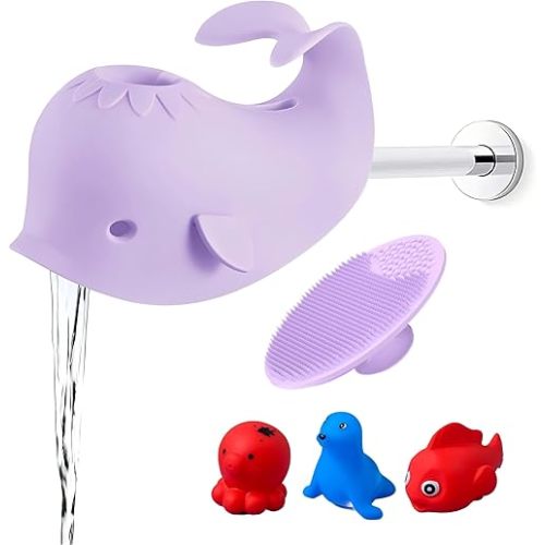 Whale Bathtub Faucet Cover for Kids, Tub Spout Cover for Baby Safety