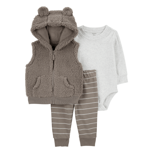 Baby 3-Piece Sherpa Little Vest Set - Carter's | Carter's