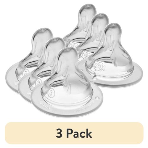 (3 pack) Mam Silk Soft Nipples Fast Flow 3